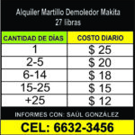 alquiler-tarifa-yakama-makita-martillo-demoledor