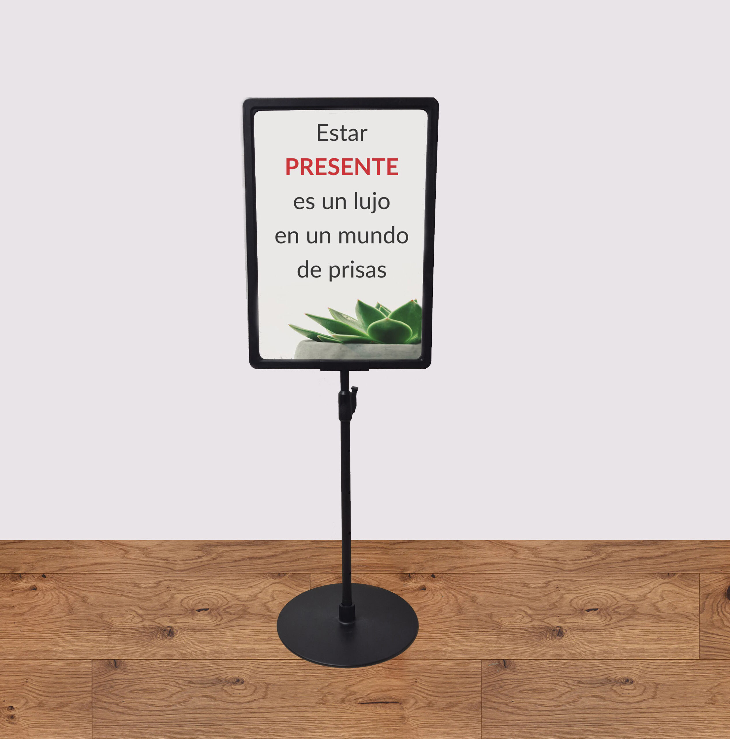 marco plastico con pedestal