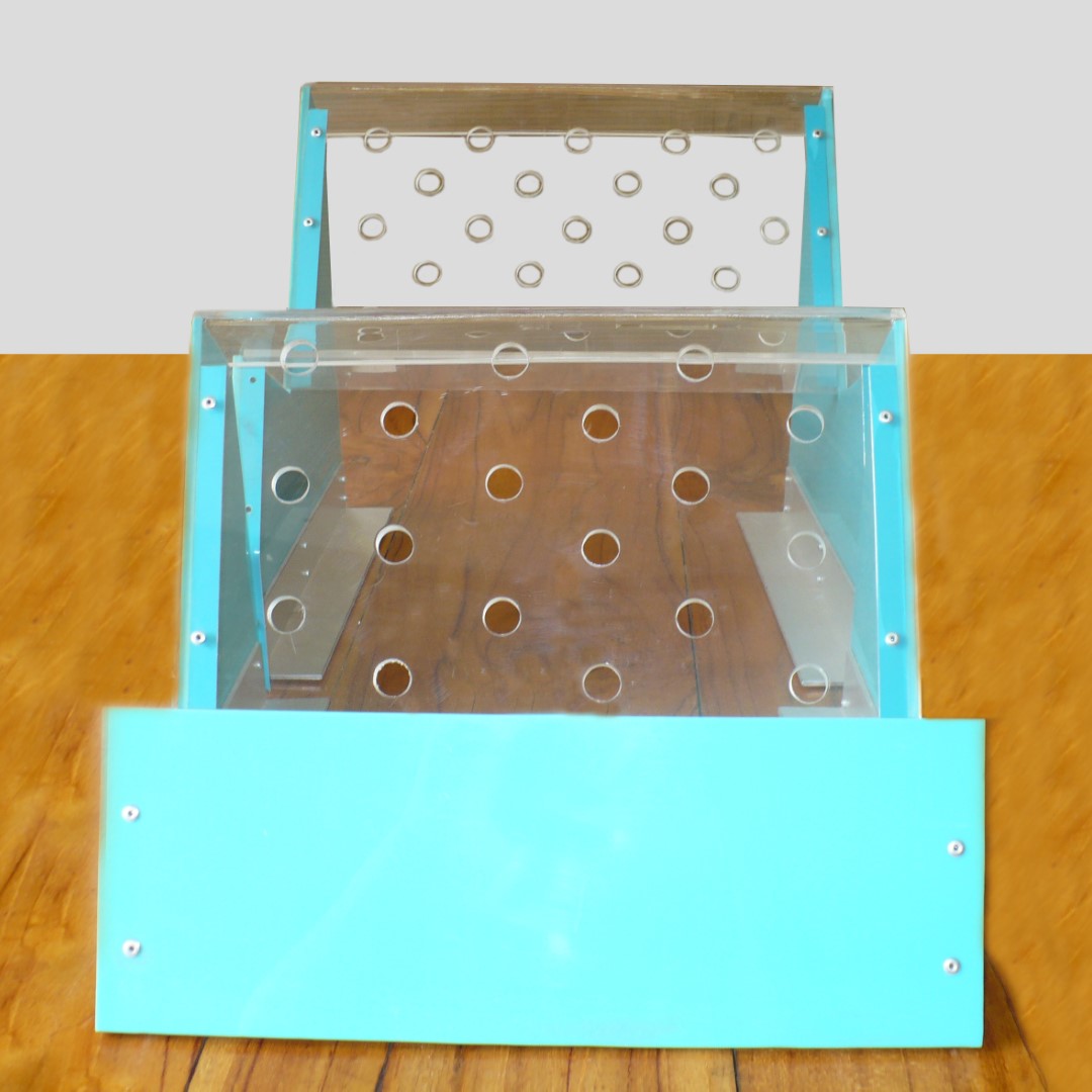 CUADRADO display acrilico doble piso para delicatessen