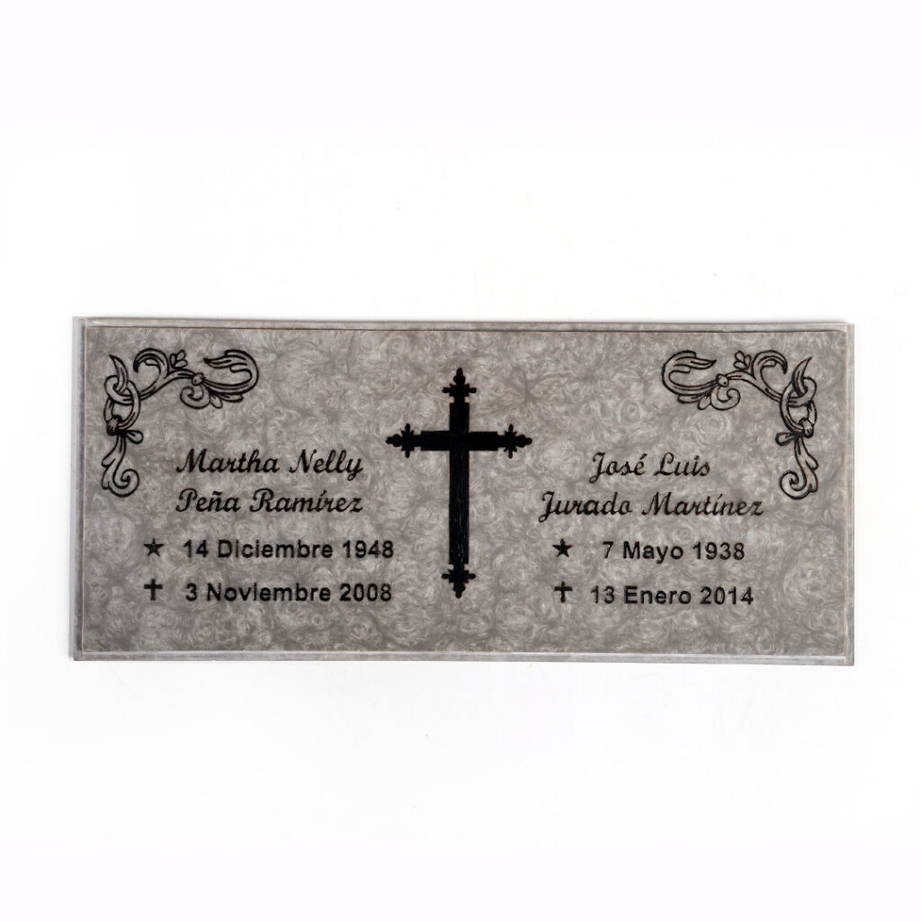 Placas para Tumbas Marmolina Grandes 7"x16" Buena Idea Panamá