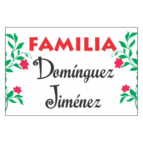 Destierro Todo el tiempo taza Placas Personalizadas Con Apellidos de Familia - Buena Idea Panamá