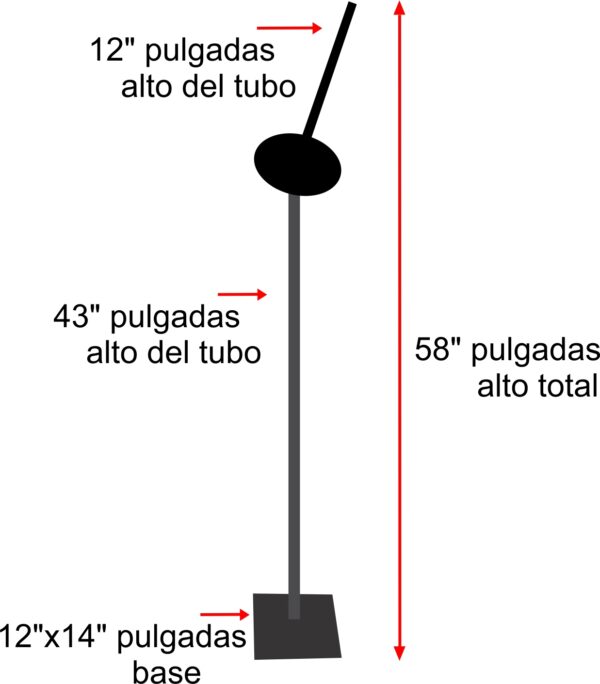 medida de portacartucho de piso