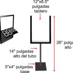 medidas de tablero de pedestal