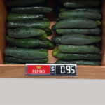 señalizacion de precio - frutas y vegetales - hablador horizontal una ficha