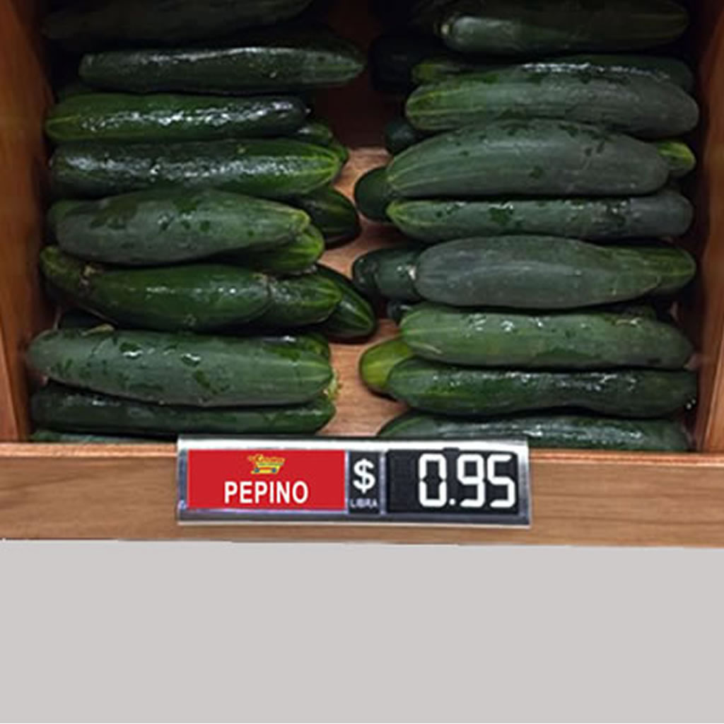 señalizacion de precio - frutas y vegetales - hablador horizontal una ficha