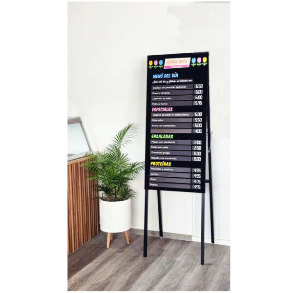 <span class='pp'>Tablero de Menú con Patas </span>con Regletas + Fichas Pivot Pricer, Precio por pie cuadrado